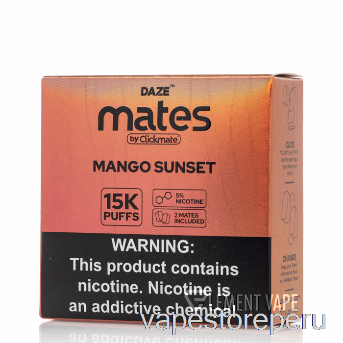 Vape Desechable 7 Vainas Daze Mate Mango Sunset